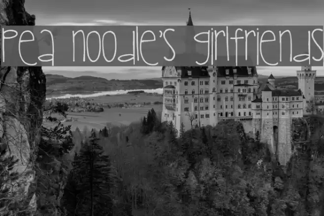 Pea Noodle's Girlfriends Font examples