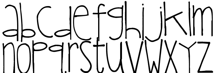 Pea Noodle's Girlfriends Font LOWERCASE