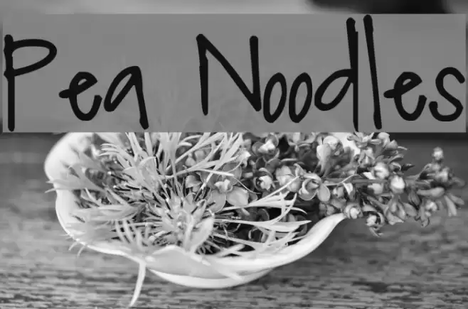 Pea Noodles Font examples