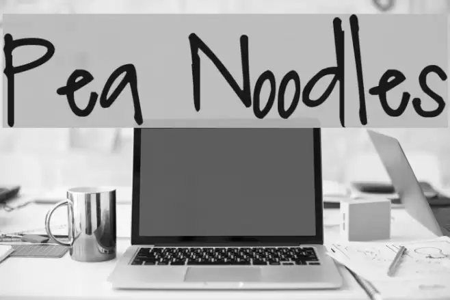 Pea Noodles Font examples