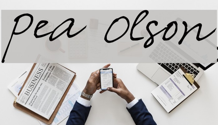Pea Olson Font examples