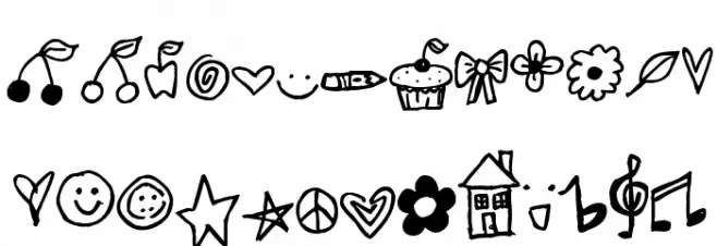 Pea Panda's Doodles خط أحرف كبيرة