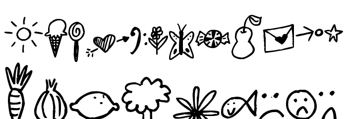 Pea Panda's Doodles Font LOWERCASE