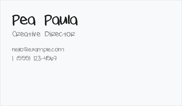 Pea Paula Business Card