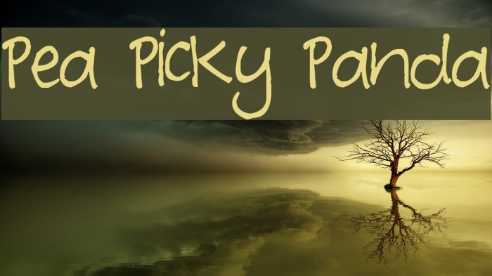Pea Picky Panda Font examples