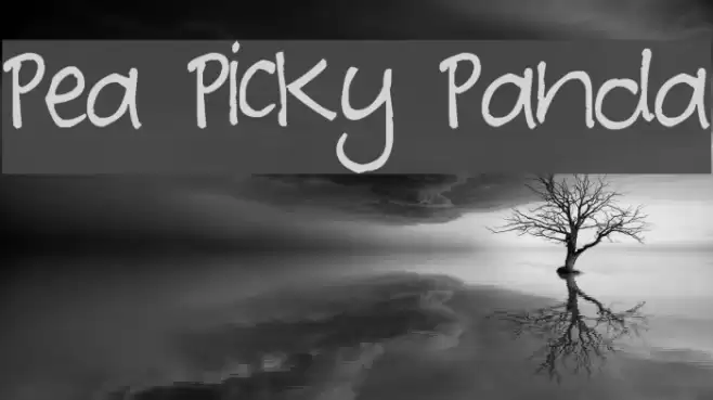 Pea Picky Panda Font examples