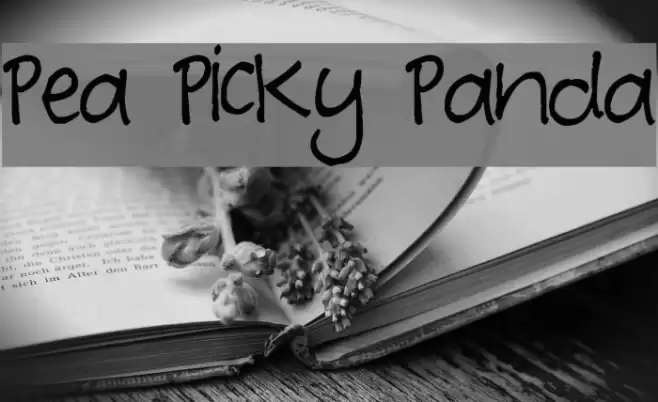 Pea Picky Panda Font examples