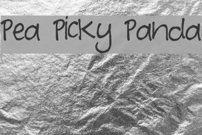 Pea Picky Panda Font examples