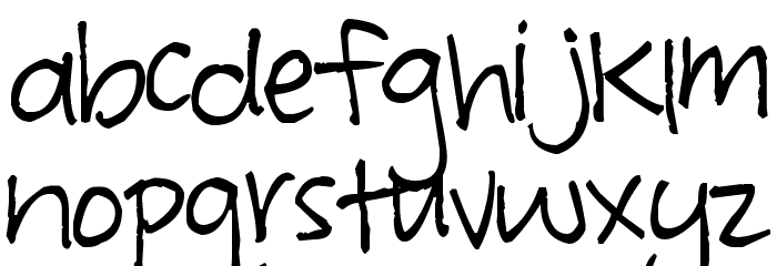 Pea Picky Panda Font Litere mici