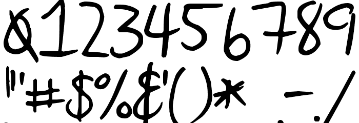 Pea Pitts Font OTHER CHARS