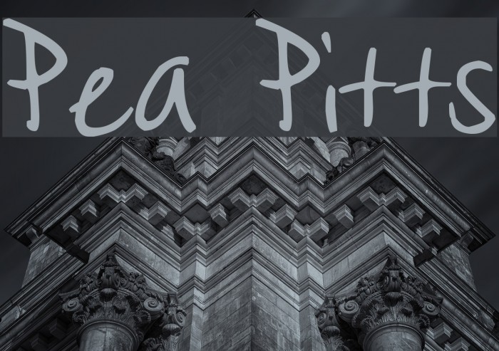 Pea Pitts Font examples