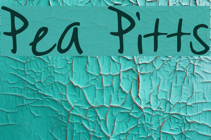 Pea Pitts Font examples