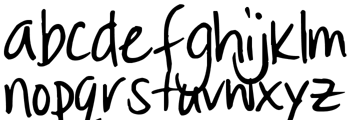 Pea Pitts Font LOWERCASE