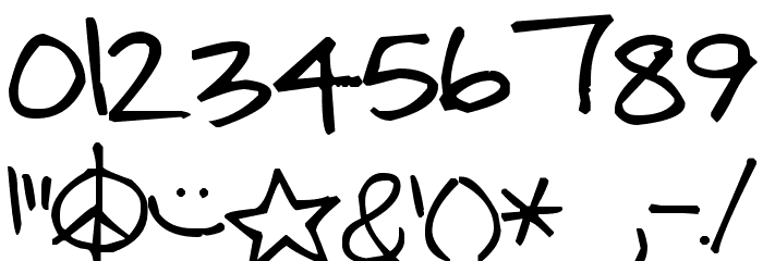 Pea Posey Font OTHER CHARS
