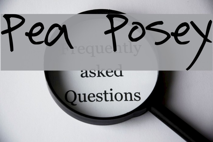 Pea Posey Font examples