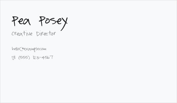 Pea Posey Business Card