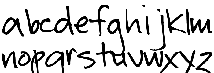 Pea Posey Font LOWERCASE