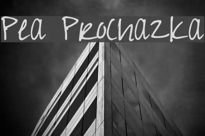 Pea Prochazka Font examples
