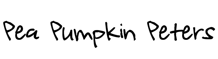 Pea Pumpkin Peters फ़ॉन्ट