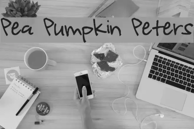 Pea Pumpkin Peters Caratteri examples
