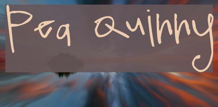 Pea Quinny Font examples