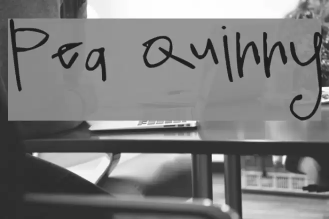 Pea Quinny Font examples