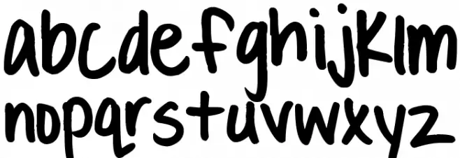 Pea Rachael Font LOWERCASE