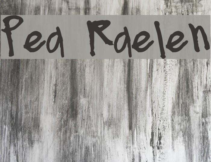 Pea Raelen Font examples