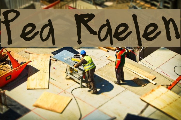 Pea Raelen Font examples