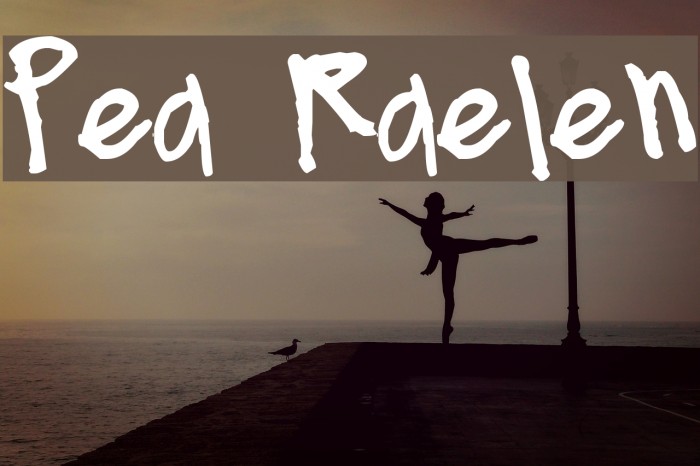 Pea Raelen Font examples