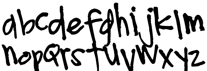 Pea Raelen Font LOWERCASE