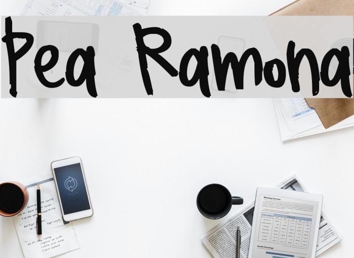 Pea Ramona Font examples