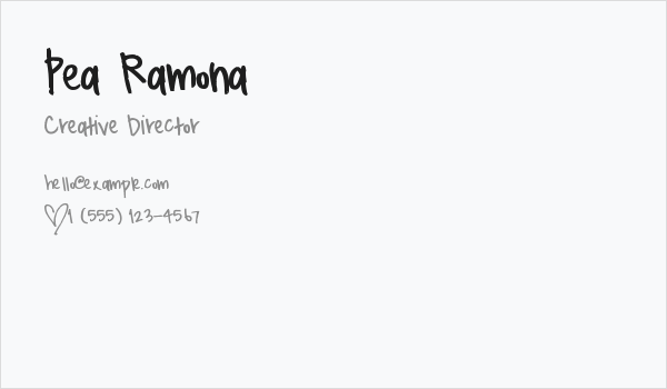 Pea Ramona Business Card