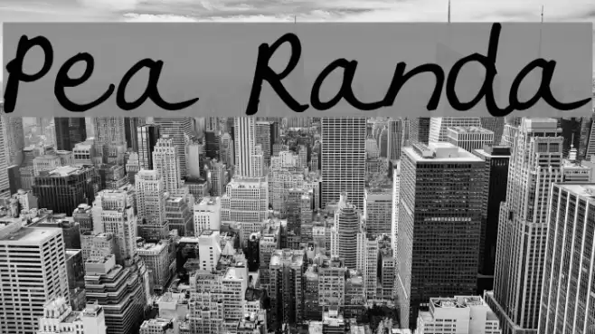 Pea Randa Font examples
