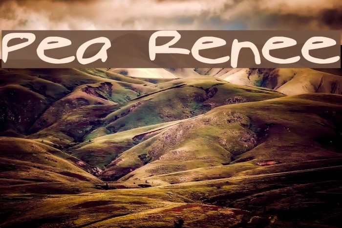 Pea Renee Font examples