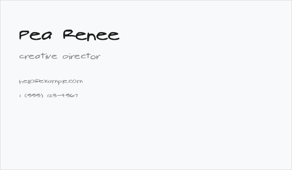 Pea Renee Business Card