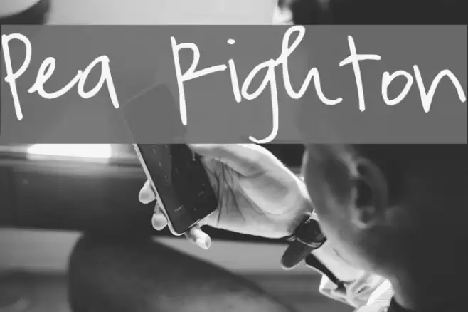 Pea Righton Font examples