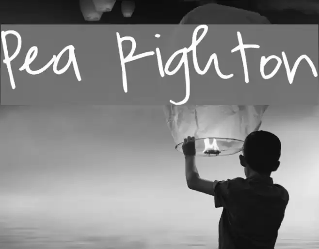 Pea Righton Font examples