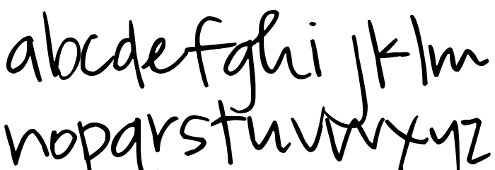 Pea Righton Font LOWERCASE