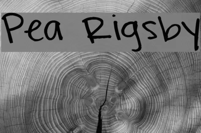 Pea Rigsby Font examples