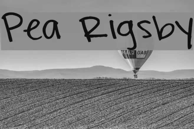Pea Rigsby Font examples