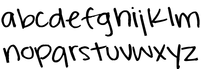 Pea Rigsby Font LOWERCASE