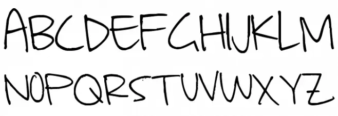 Pea Riley Font UPPERCASE