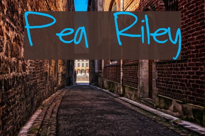 Pea Riley Fonte examples