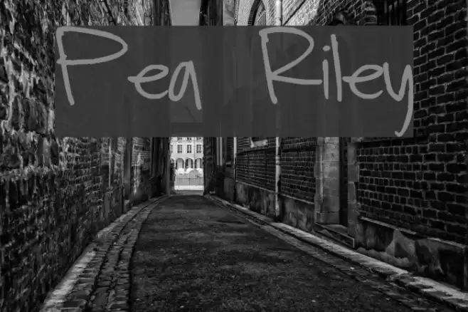 Pea Riley Font examples