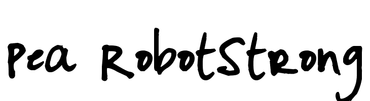 Pea RobotStrong  Frei Schriftart Herunterladen
