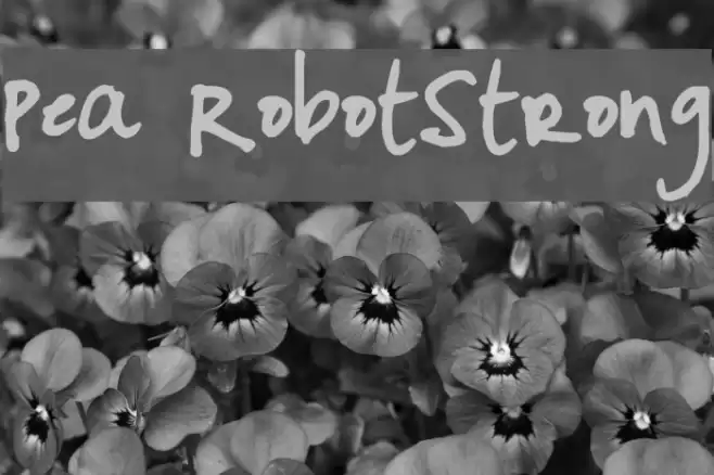 Pea RobotStrong Font examples
