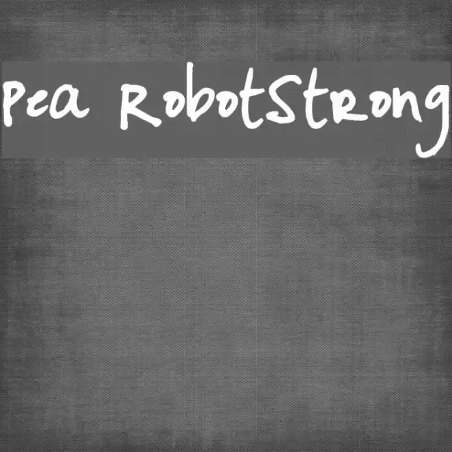 Pea RobotStrong Font examples