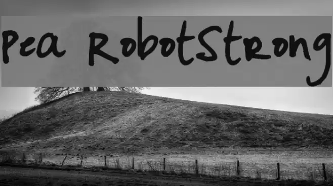 Pea RobotStrong Font examples