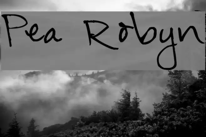 Pea Robyn Font examples
